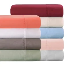 Luxury 700 Thread Count Premium Cotton Sheet Set, Modern Solid Deep Pocket, Includes: One Flat, One Fitted, And Two Pillowcases By Blue Nile Mills -Baxton Studio Store GUEST 185b7f75 668a 4194 875e 9957e01a744d