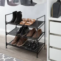 Organize It All 3 Tier Shoe Rack Resin Collection -Baxton Studio Store GUEST 1907cfaa 2a9f 4e39 9abf e499a0e806e5