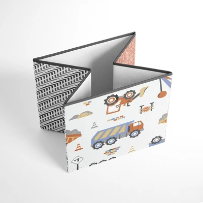 Bacati - Construction Multicolor Boys Cotton Storage Box Large 3 Bacati - Construction Multicolor Boys Cotton Storage Box Large