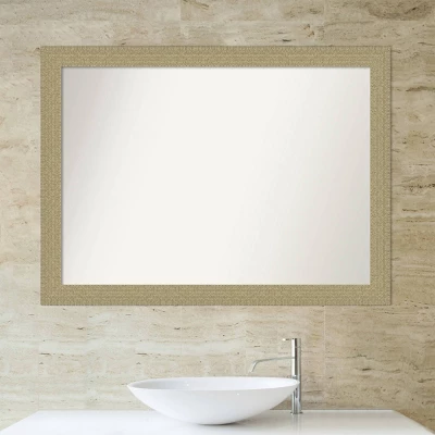42" X 31" Non-Beveled Mosaic Bathroom Wall Mirror Gold - Amanti Art 7 42" X 31" Non-Beveled Mosaic Bathroom Wall Mirror Gold - Amanti Art - Image 5