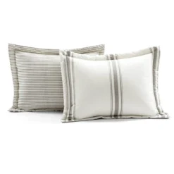 Farmhouse Stripe Reversible Cotton Comforter & Sham Set - Lush Décor -Baxton Studio Store GUEST 1b421335 4487 4c5a 93e5 82afd51f87ca