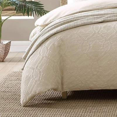 Tommy Bahama 3pc Textured Waffle 100% Cotton Comforter & Sham Set 9 Tommy Bahama 3pc Textured Waffle 100% Cotton Comforter & Sham Set - Image 7