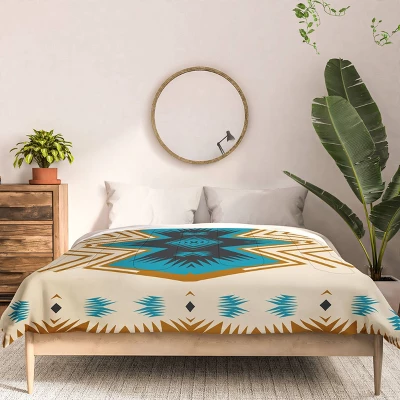 Holli Zollinger Colorado Painted Comforter Set Beige/Blue - Deny Designs 4 Holli Zollinger Colorado Painted Comforter Set Beige/Blue - Deny Designs - Image 2