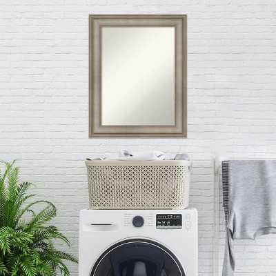 24" X 30" Non-Beveled Mezzanine Antique Narrow Wood Bathroom Wall Mirror Silver - Amanti Art 10 24" X 30" Non-Beveled Mezzanine Antique Narrow Wood Bathroom Wall Mirror Silver - Amanti Art - Image 8