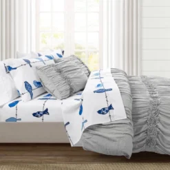 6pc Rowley Birds Patterned Sheet Set - Lush Décor