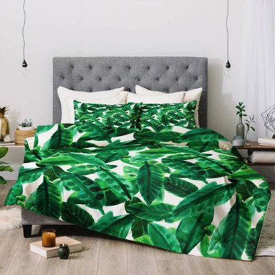 Amy Sia Palm Comforter Set Green - Deny Designs 3 Amy Sia Palm Comforter Set Green - Deny Designs
