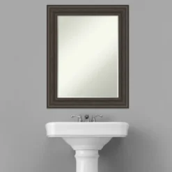Amanti Art Shipwreck Greywash Petite Bevel Bathroom Wall Mirror 29.5 X 23.5 In. -Baxton Studio Store GUEST 1f0fe6be 644f 4427 bdc7 c5988f236754