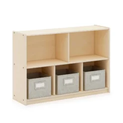 Guidecraft EdQ 2-Shelf 5-Compartment Storage - 30" -Baxton Studio Store GUEST 1f117bfc e21e 4097 9612 5aa7246acf05