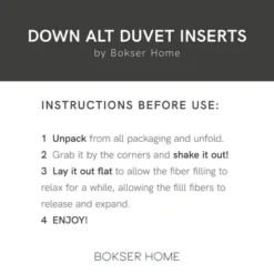 Lightweight Premium Down Alternative Duvet Comforter Insert | BOKSER HOME -Baxton Studio Store GUEST 21f4949e 2822 4a0c b8ba 452bc7d5a118