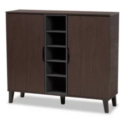 2 Door Idina Mid-Century Wood Shoe Cabinet - Baxton Studio 20 2 Door Idina Mid-Century Wood Shoe Cabinet - Baxton Studio -Baxton Studio Store GUEST 231289ac c01e 4769 b1d0 f3fe676929c3