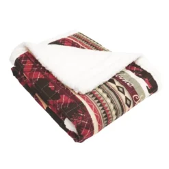 Lush Décor 50"x60" Holiday Lodge Faux Shearling Throw Blanket Red/Brown 7 Lush Décor 50"x60" Holiday Lodge Faux Shearling Throw Blanket Red/Brown -Baxton Studio Store GUEST 238b0c47 6530 4303 9003 b17daf7e65bb