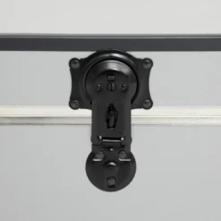 Seward Trunk 30" Paper Line Wheels Black And Alloy -Baxton Studio Store GUEST 23b65d70 51ea 423e a75c 449292641455