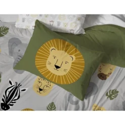 Saturday Park Safari Friends 100% Organic Cotton Duvet Cover & Sham Set -Baxton Studio Store GUEST 2507aa7d 92c1 45c9 93ab 8f47985d6475