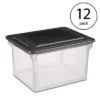 Sterilite 18689004 Versatile Clear Home Organizing Storage File Container Box With Black Secure Seal Lid For Letters And Legal Sized Folders (12 Pack) 2 Sterilite 18689004 Versatile Clear Home Organizing Storage File Container Box With Black Secure Seal Lid For Letters And Legal Sized Folders (12 Pack) -Baxton Studio Store GUEST 2527f530 425e 48ba 960d 6888cb705225