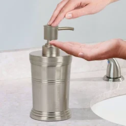 Dual Ridge Collection Lotion And Soap Dispenser - Nu Steel 6 Dual Ridge Collection Lotion And Soap Dispenser - Nu Steel -Baxton Studio Store GUEST 252aa22f ae75 48ae befe e4affb3d7646