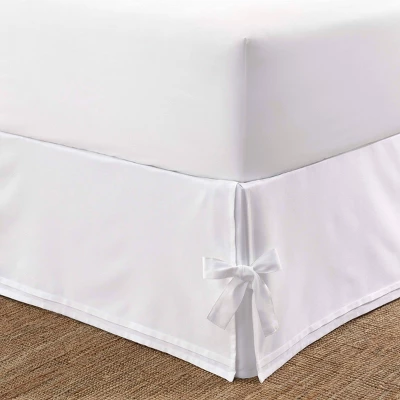Laura Ashley Corner Ties Tailored Bedskirt White 6 Laura Ashley Corner Ties Tailored Bedskirt White - Image 4