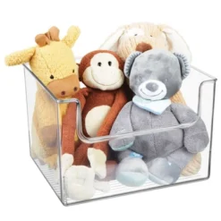 MDesign Open Front Plastic Storage Bin For Cube Furniture, 12" W, 4 Pack - Clear -Baxton Studio Store GUEST 269afaba 83bd 491c 88c1 17759ba56ba2