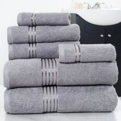 Solid Bath Towels And Washcloths 6pc - Yorkshire Home 7 Solid Bath Towels And Washcloths 6pc - Yorkshire Home - Image 5