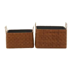 Set Of 2 Leather Magazine Holder - Olivia & May -Baxton Studio Store GUEST 27b29c0f e16b 4eb8 96bc 47e7e1ebc817