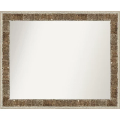 Farmhouse Brown Narrow Non-Beveled Wood Bathroom Wall Mirror 13 Farmhouse Brown Narrow Non-Beveled Wood Bathroom Wall Mirror - Image 11