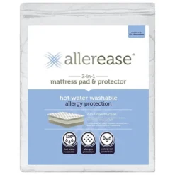 2-in-1 Hot Water Washable Allergy Protection Mattress Pad - AllerEase 10 2-in-1 Hot Water Washable Allergy Protection Mattress Pad - AllerEase -Baxton Studio Store GUEST 282b9bdd 9786 43b5 a376 f0270bdfb5e8