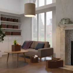 3pc Tessa Woven Rope 3 Small Basket Set Walnut - Winsome 17 3pc Tessa Woven Rope 3 Small Basket Set Walnut - Winsome -Baxton Studio Store GUEST 28675ed1 293d 4449 bd43 d8468e308001