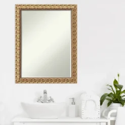 Amanti Art Florentine Gold Petite Bevel Wood Bathroom Wall Mirror 27.5 X 21.5 In. 15 Amanti Art Florentine Gold Petite Bevel Wood Bathroom Wall Mirror 27.5 X 21.5 In. -Baxton Studio Store GUEST 28a1a751 70b3 46c5 ad34 da8063eedb83