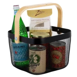 Simplify Mesh Tote With Bamboo Handle Black -Baxton Studio Store GUEST 29791fba d971 4d8c bfe0 a230f283b55c