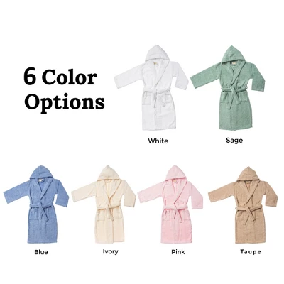 Soft And Warm Cotton Terry Kids' Hooded Bathrobe By Blue Nile Mills 10 Soft And Warm Cotton Terry Kids' Hooded Bathrobe By Blue Nile Mills - Image 8