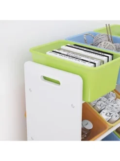 Year Color White Toy Cubes Storage Organizer For Kids, Classroom, Playroom, Daycare, Nursery With 9 Colorful Storage Bins -Baxton Studio Store GUEST 29895f32 9993 411c ab3a 4111ec8a46d4