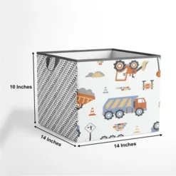 Bacati - Construction Multicolor Boys Cotton Storage Box Large 9 Bacati - Construction Multicolor Boys Cotton Storage Box Large -Baxton Studio Store GUEST 29cfea62 c86d 4a7e 8193 705f8665e075