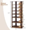 Costway Patented 7-Tier Double Shoe Rack Free Standing Shelf Storage Tower Rustic Brown 2 Costway Patented 7-Tier Double Shoe Rack Free Standing Shelf Storage Tower Rustic Brown -Baxton Studio Store GUEST 2a3ab768 0e77 4e34 a4b4 1a642a243ac6