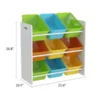 Year Color White Toy Cubes Storage Organizer For Kids, Classroom, Playroom, Daycare, Nursery With 9 Colorful Storage Bins -Baxton Studio Store GUEST 2a899018 9c4b 40c0 8643 8054e9d2e684