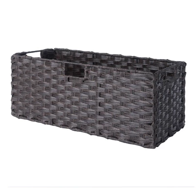 3pc Melanie Woven Fiber 2 Small And 1 Large Basket Set Chocolate - Winsome 7 3pc Melanie Woven Fiber 2 Small And 1 Large Basket Set Chocolate - Winsome - Image 5