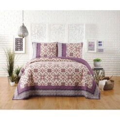 Baxton Studio Store 27 Standard Lola Sham Purple/Ivory - Jessica Simpson