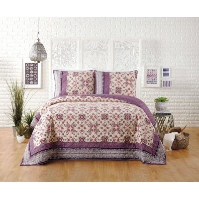 Standard Lola Sham Purple/Ivory - Jessica Simpson 3 Standard Lola Sham Purple/Ivory - Jessica Simpson