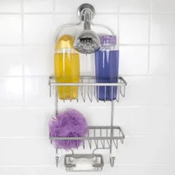 Home Basics Heavy Weight Satin Nickel Shower Caddy 11 Home Basics Heavy Weight Satin Nickel Shower Caddy -Baxton Studio Store GUEST 2bb63183 c781 4780 b063 5e4080efb5b6