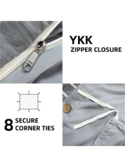 BOHOELF Boho Farmhouse Modern Grey Breathable Seersucker Stripe Duvet Cover Set -Baxton Studio Store GUEST 2d91c362 0699 49ca 801f bf7069447b94