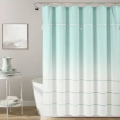 Ombre Embroidery Tassel Yarn Dyed Cotton Shower Curtain - Lush Décor 11 Ombre Embroidery Tassel Yarn Dyed Cotton Shower Curtain - Lush Décor -Baxton Studio Store GUEST 2d9d93db 319b 4f9b ad33 1a2cd43674d1