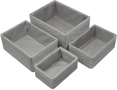 Sorbus Woven Storage Basket - 4-Piece Set 8 Sorbus Woven Storage Basket - 4-Piece Set - Image 6