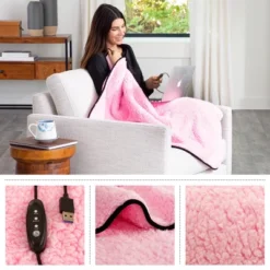Heated Blanket 2-Pack - USB-Powered Fleece Throw Blankets For Travel, Home, Office, Or Camping - Winter Car Accessories By Stalwart (Pink) 16 Heated Blanket 2-Pack - USB-Powered Fleece Throw Blankets For Travel, Home, Office, Or Camping - Winter Car Accessories By Stalwart (Pink) -Baxton Studio Store GUEST 2dbd13b8 4fba 48f2 baaa 9b03aebd31ba
