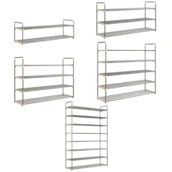 Hastings Home 3-Tier, 18 Pair Shoe Storage Rack -Baxton Studio Store GUEST 2dfb1f48 b51d 460e 9722 f2db91c410e8