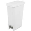 Sterilite 11 Gallon Slim Narrow StepOn Hands Free Portable Kitchen Wastebasket Trash Can Garbage Bin Container With Oversized Lid, White (4 Pack) -Baxton Studio Store GUEST 2e3a4175 3424 4321 9734 29182a383f72