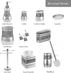Creative Brushed Nickel 6 Piece Bathroom Accessories Set -Baxton Studio Store GUEST 2f01ee1d b3ea 4269 b518 885ce86e732d