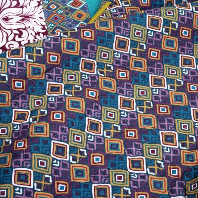 Lush Décor 3pc Boho Stripe Reversible Oversized Cotton Quilt Set 6 Lush Décor 3pc Boho Stripe Reversible Oversized Cotton Quilt Set - Image 4