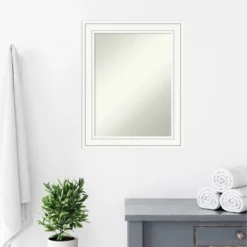 23" X 29" Non-Beveled Craftsman Wood Bathroom Wall Mirror White - Amanti Art 14 23" X 29" Non-Beveled Craftsman Wood Bathroom Wall Mirror White - Amanti Art -Baxton Studio Store GUEST 30035fb7 9a2f 46a0 adf5 61309118d3cf