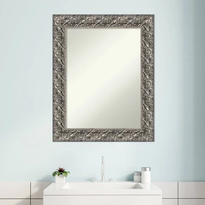 24" X 30" Non-Beveled Silver Luxor Wood Bathroom Wall Mirror - Amanti Art 7 24" X 30" Non-Beveled Silver Luxor Wood Bathroom Wall Mirror - Amanti Art - Image 5