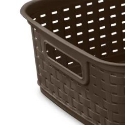 Sterilite Decorative Wicker-Style Short Weave Basket, Espresso (18 Pack) -Baxton Studio Store GUEST 3175d316 7d71 4179 bd60 e6c79f31004c