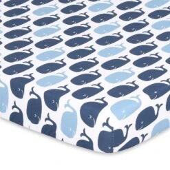 The Peanutshell Mini Crib Sheet Set - 3 Pack - Multiuse For Pack & Play, Playard, Playpen, Mini Crib - Nautical Whale -Baxton Studio Store GUEST 3188bfb7 5828 4683 ae70 2a8f719aabc1