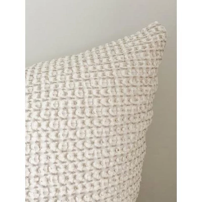 20x20 Down Alternative Cotton Waffle Weave Pillow - Anaya 6 20x20 Down Alternative Cotton Waffle Weave Pillow - Anaya - Image 4